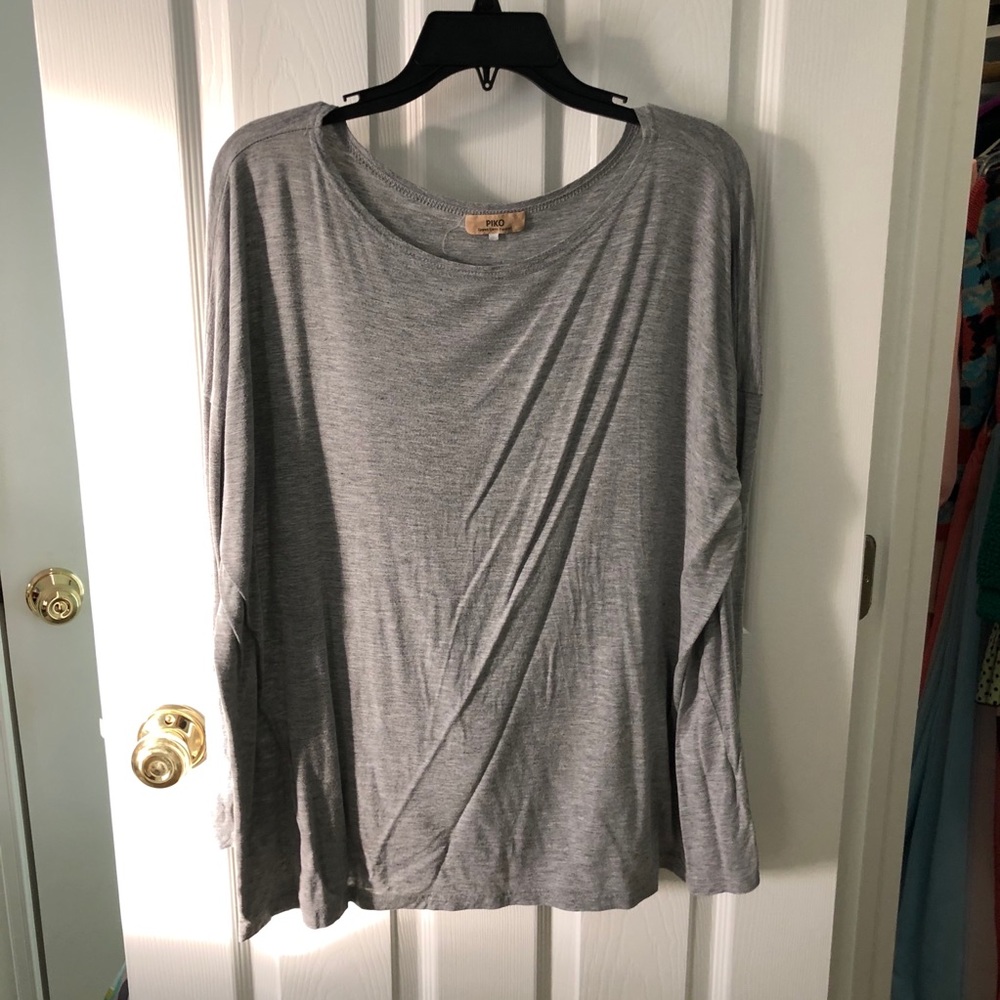 Piko Swing Long Sleeve Bamboo Tunic Shirt, Small